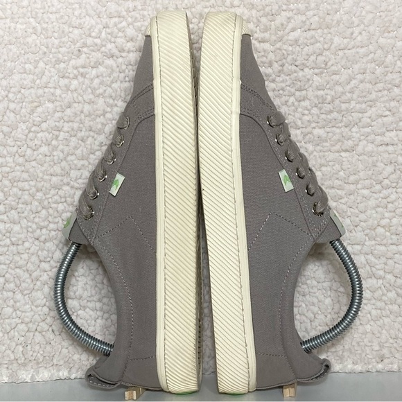Cariuma Mens OCA Mystic Grey Canvas Low Lace Casual Sneakers Shoes Size US 9.5 - Picture 6 of 11